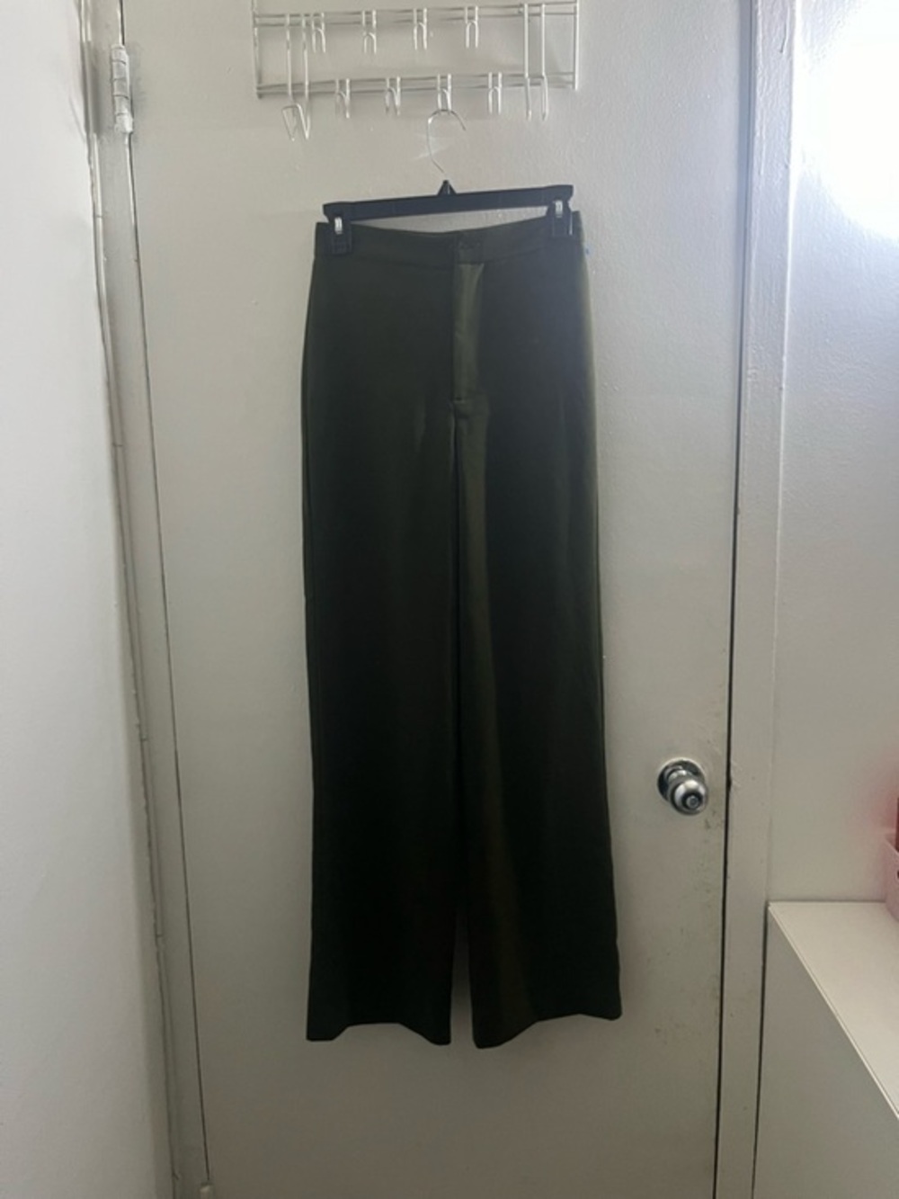Lulu's Olive Green High-Waist Wide-Leg Pants - Picture 1 of 7
